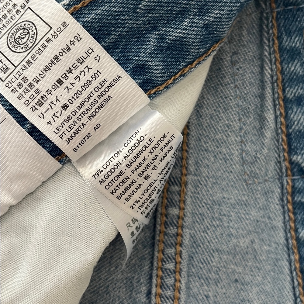 Levi's Baggy Dad Wide Leg Relaxed Fit Distressed Denim Jeans sz 30 - Picture 6 of 8